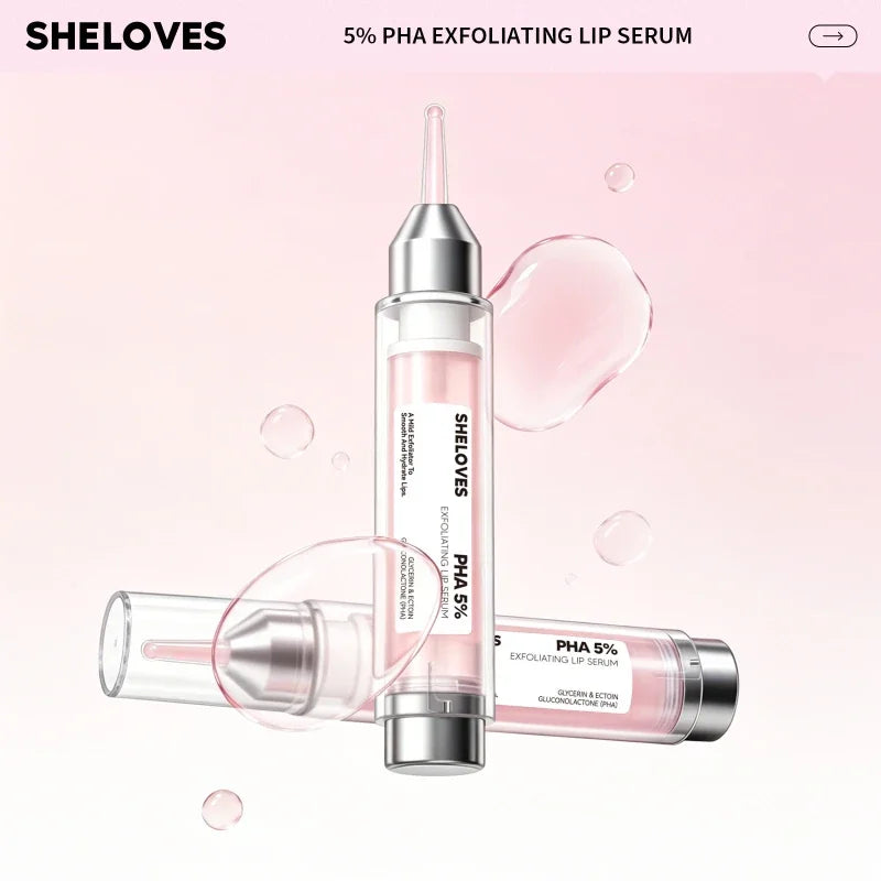 PHA 5% Exfoliating Lip Serum 10ml Nourishing And Plumping Lip Serum Relieves Dry Lips Gentle Non Irritating Repair Lips Essence