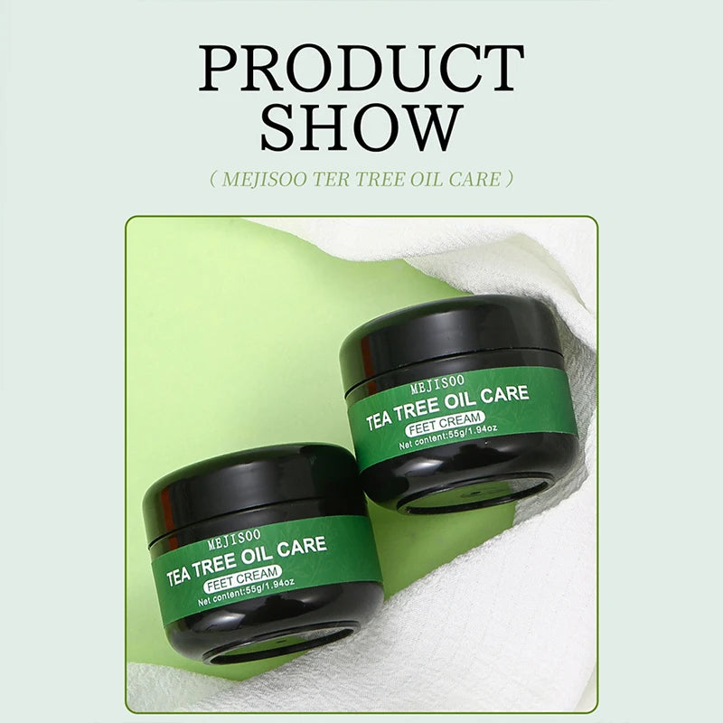 Tea Tree Oil Moisturizing Foot Cream 55g Aloe Vera Soothe Nourishing Smoothing Dry Heels Hydrate And Non-sticky Foot Care