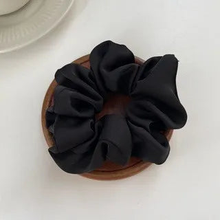 Oversize Satin Scrunchies Elastic Hair Ties Women Girls Big Silk Hair Bands Ponytail Holder Hair Rubber Bands Hair Accessories