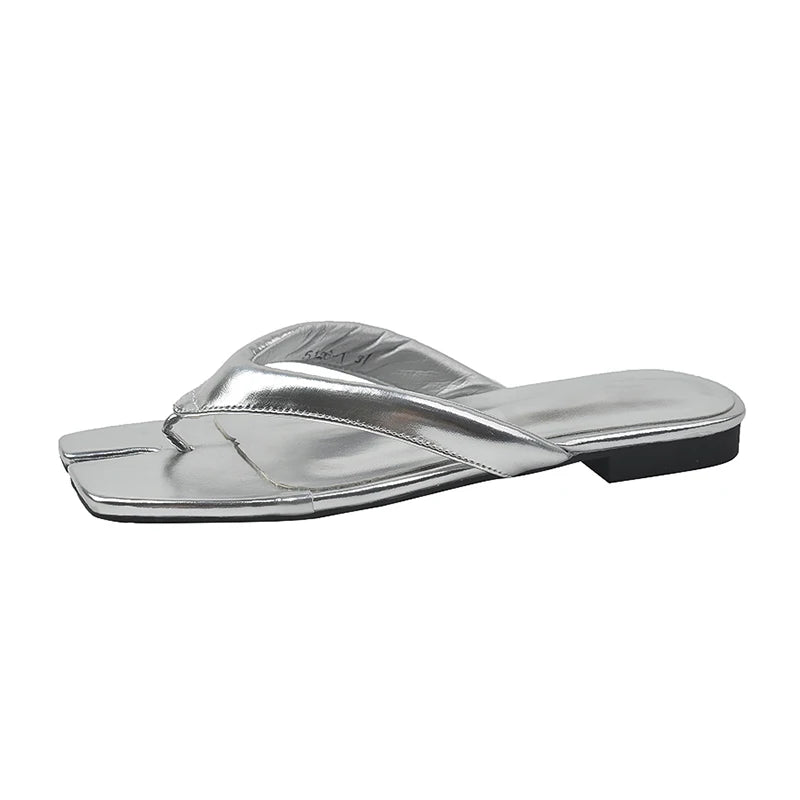 2025 Summer Women's Clip Toe Slippers Fashion Flats Slides Comfort Outdoor Beach Vacation Flip Flop
