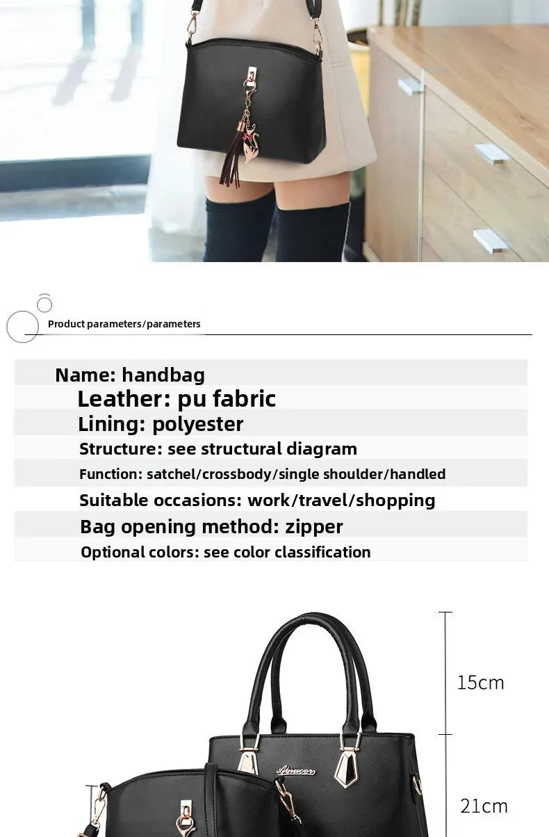 Trendy Large Capacity Women's Handbag Fashionable Mother-Child Shoulder Bag