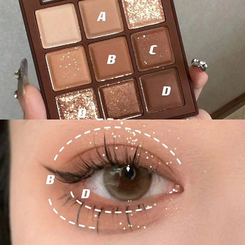 9 Colors Eyeshadow Palette Sweet Cool Girls Punk Smokey Black Grey Eye Shadow Palette Matte Eye Contouring Eye Makeup