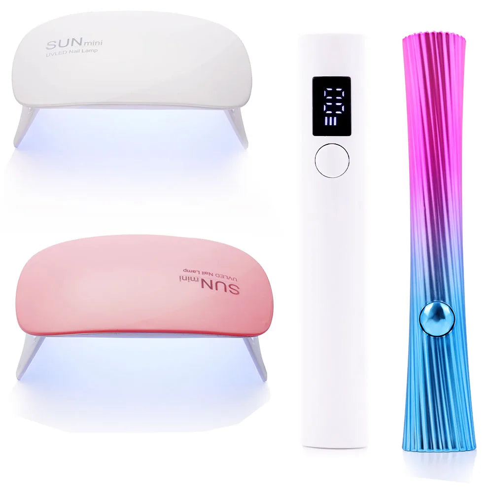 White UV LED Nail Lamp Machine Handheld Quick Drying Varnish Gel Polish Curing Nails Dryer USB Cable Nail Art Flashlight Pen