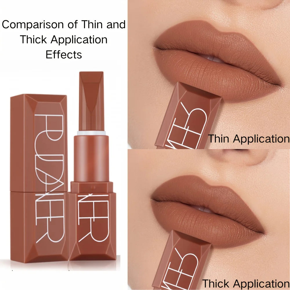 5 Colors Nude Matte Lipstick - Waterproof, Long Lasting, Non-Stick, Easy to Apply, Valentine's Day Gift