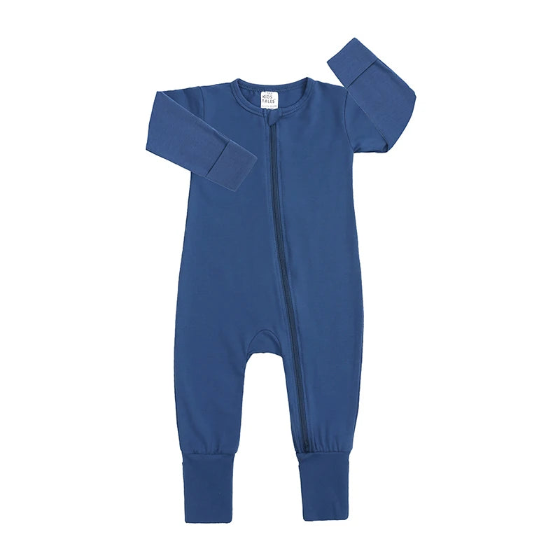 Spring Long Sleeve Baby Romper Newborn Jumpsuit Toddler Boy Girl Cotton Soft Onesie Pajamas Double Zipper Bodysuit Fall Clothes