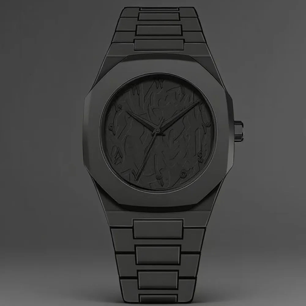 New Simple Black Men’s Quartz Watch – Silicone Strap