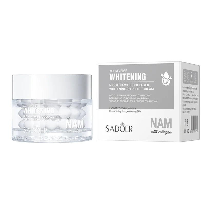 Collagen Asiatica Capsule Face Cream 60g PDRN Vitamin C Niacinamide Glow Plump Skin Cream Soothing And Hydrating Daily Skincare
