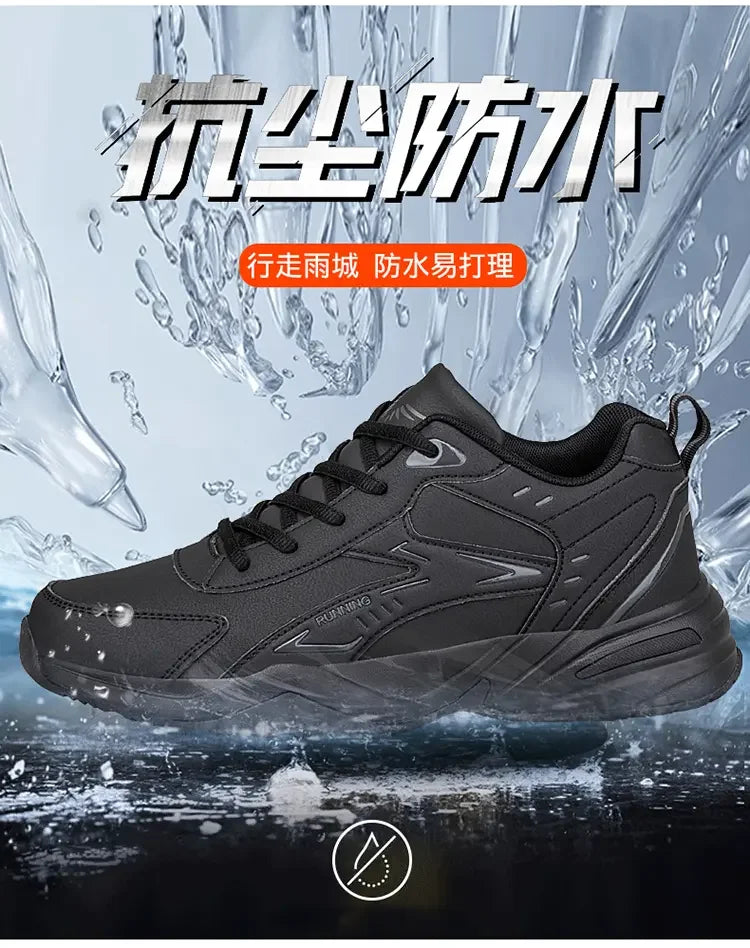 Men’s Casual Shoes B812 – Breathable PU Leather Lace-Up with EVA Sole