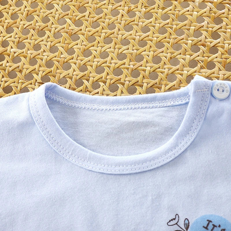 Kids Summer Clothes Set Cartoon Baby Tops Shorts Set 2Pcs Cotton Children Loungewear Suit Kids Girls Boys Sport Outfit Suit