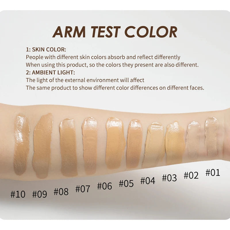 High Coverage Liquid Foundation Tint Oil Control Face Brighten Natural Concealer Waterproof BB Cream Makeup Korean Base Cosmetic