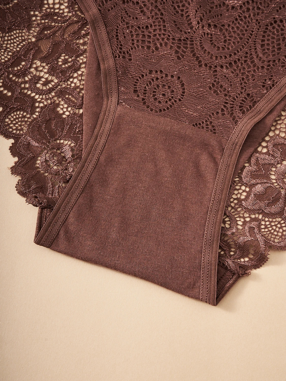 4PCS Women's Panties Sexy Elegant Floral Lace Underwear Comfortable Breathable Cotton Briefs Lingerie Perfect for Daily Wear