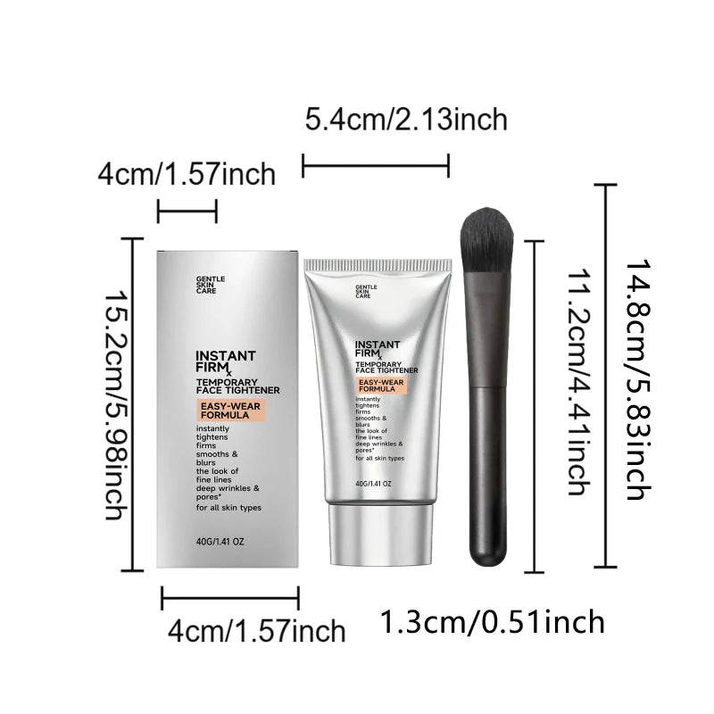 Instant Firm Facial Cream 40g Centella Asiatica Moisturizing Mild Calming Repair Cream Moisturize Hydrate Skincare With Brush