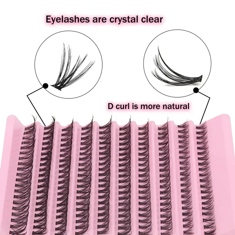 DIY Cluster Lashes – 200PCS Natural Wispy Eyelashes