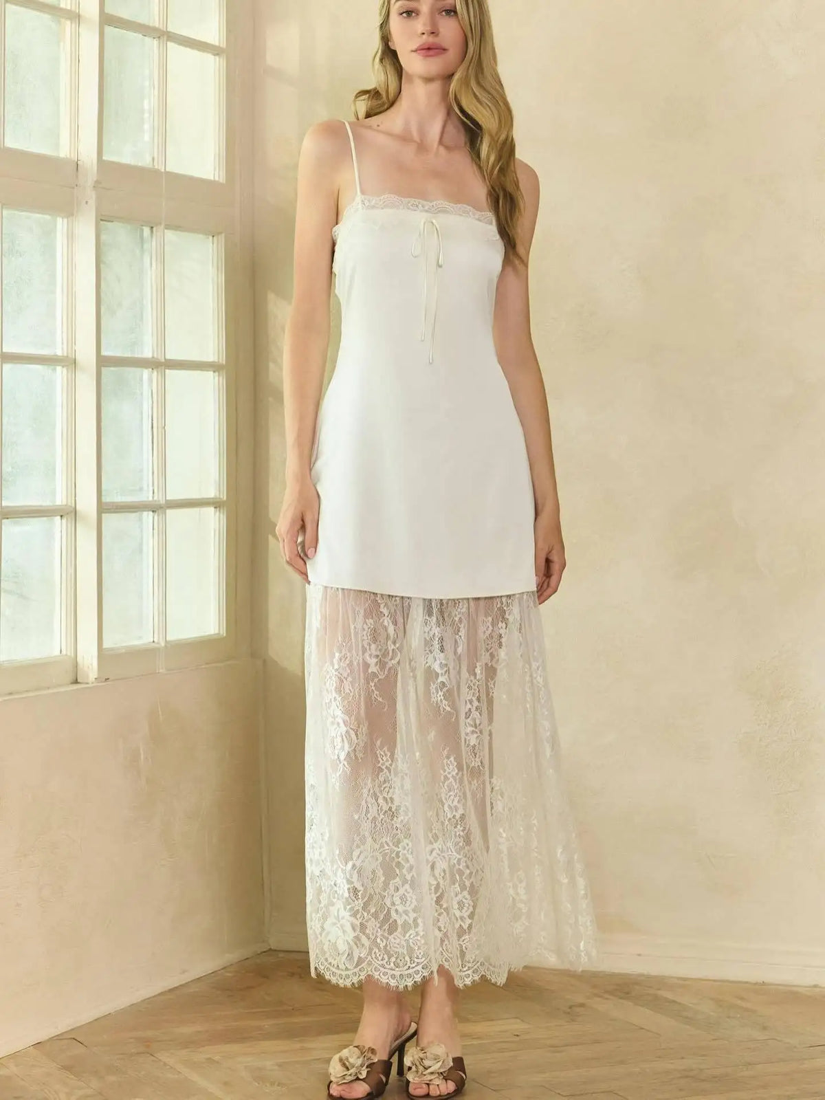 Women Sexy See Through Lace Satin Dresses Elegant Female Slip Mesh Slim Sleeveless Dress 2026 Summer Beach Party Cocktail Dress