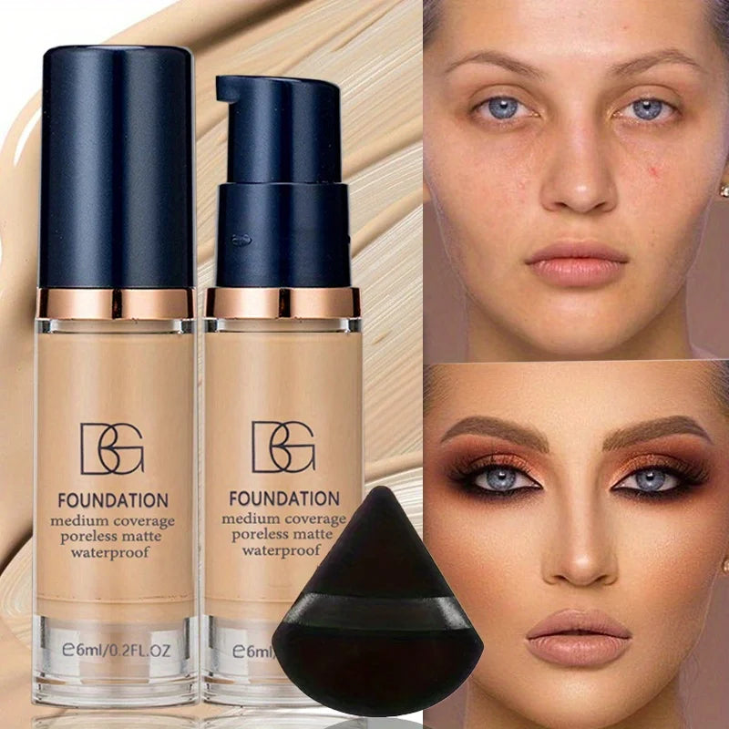 Full Coverage Waterproof Liquid Foundation Set