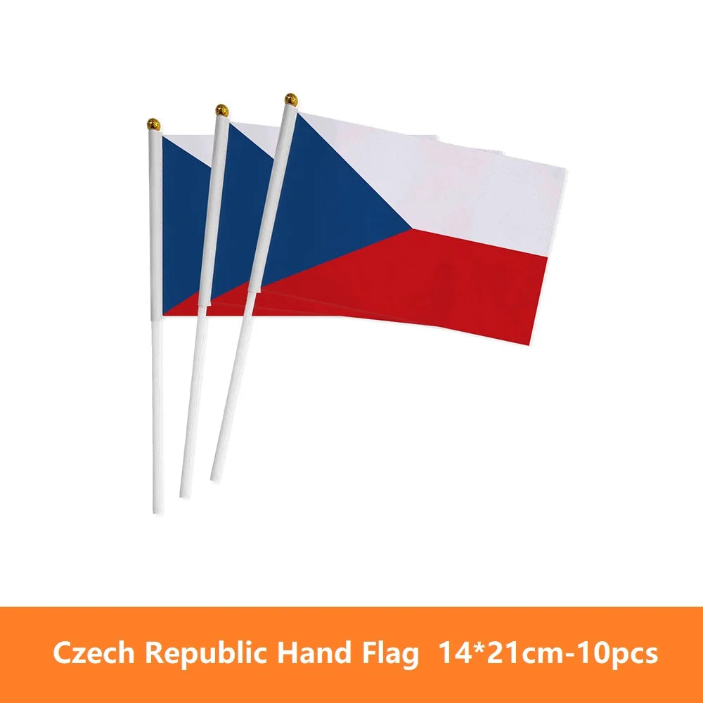 European Country Hand Waving Flags - أعلام أوروبية يدوية للتشجيع والاحتفالات