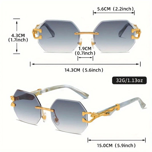 Women’s Geometric Leopard Print Sport Glasses – Lightweight & Durable Frame
