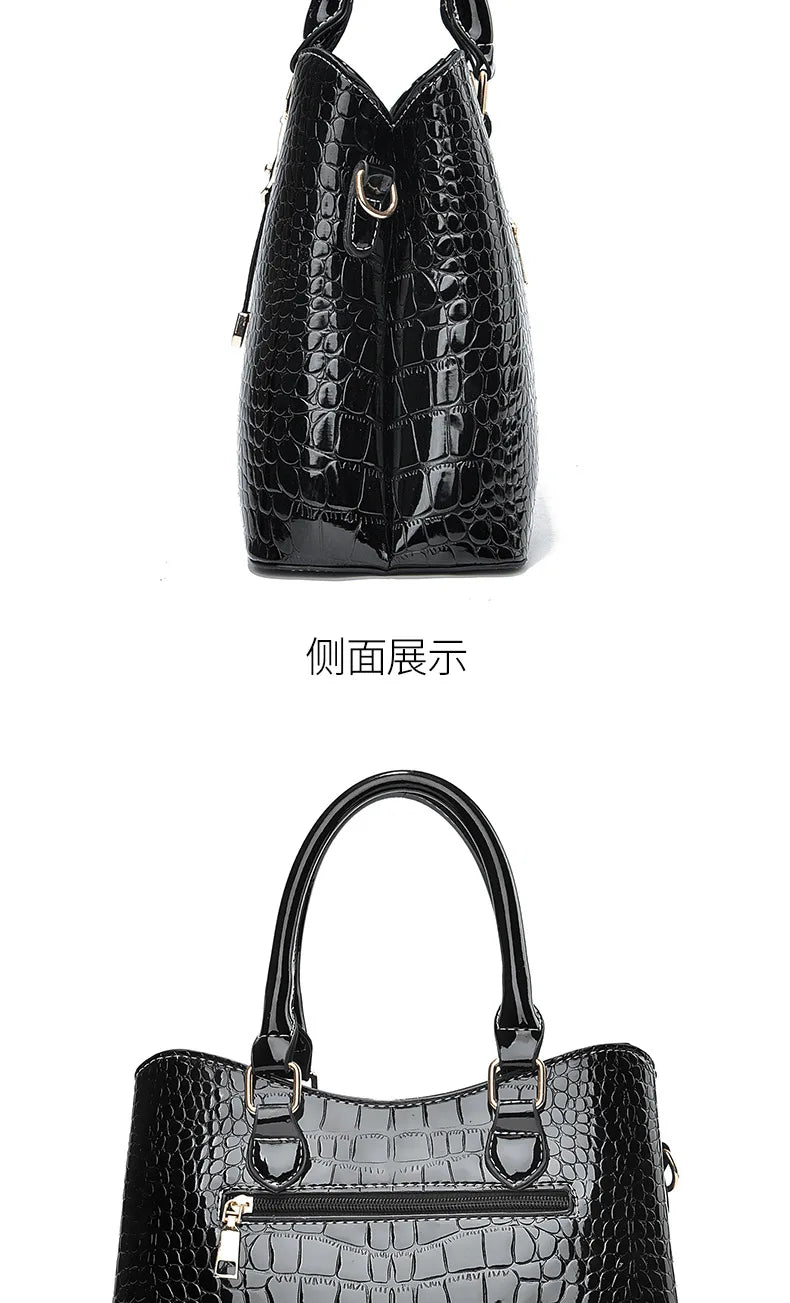 Luxury Bright Leather Handbags Designer Crossbody Bags for Women New Large Capacity Exquisite Ladies Shoulder Messenger Bag