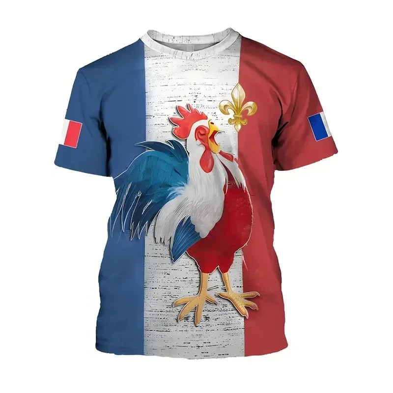 Mens Retro Harajuku Style Short Sleeve Crew Neck Printed Casual Sports T Shirt Breathable Fabric Loose Fit
