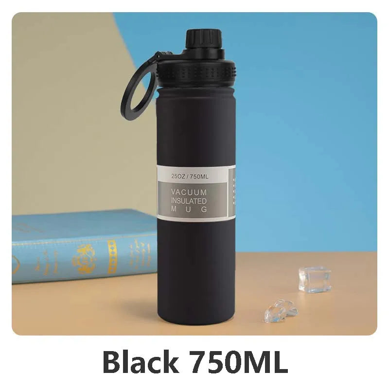 750ml Stainless Steel Vacuum Insulated Water Bottle with Magnetic Phone Holder