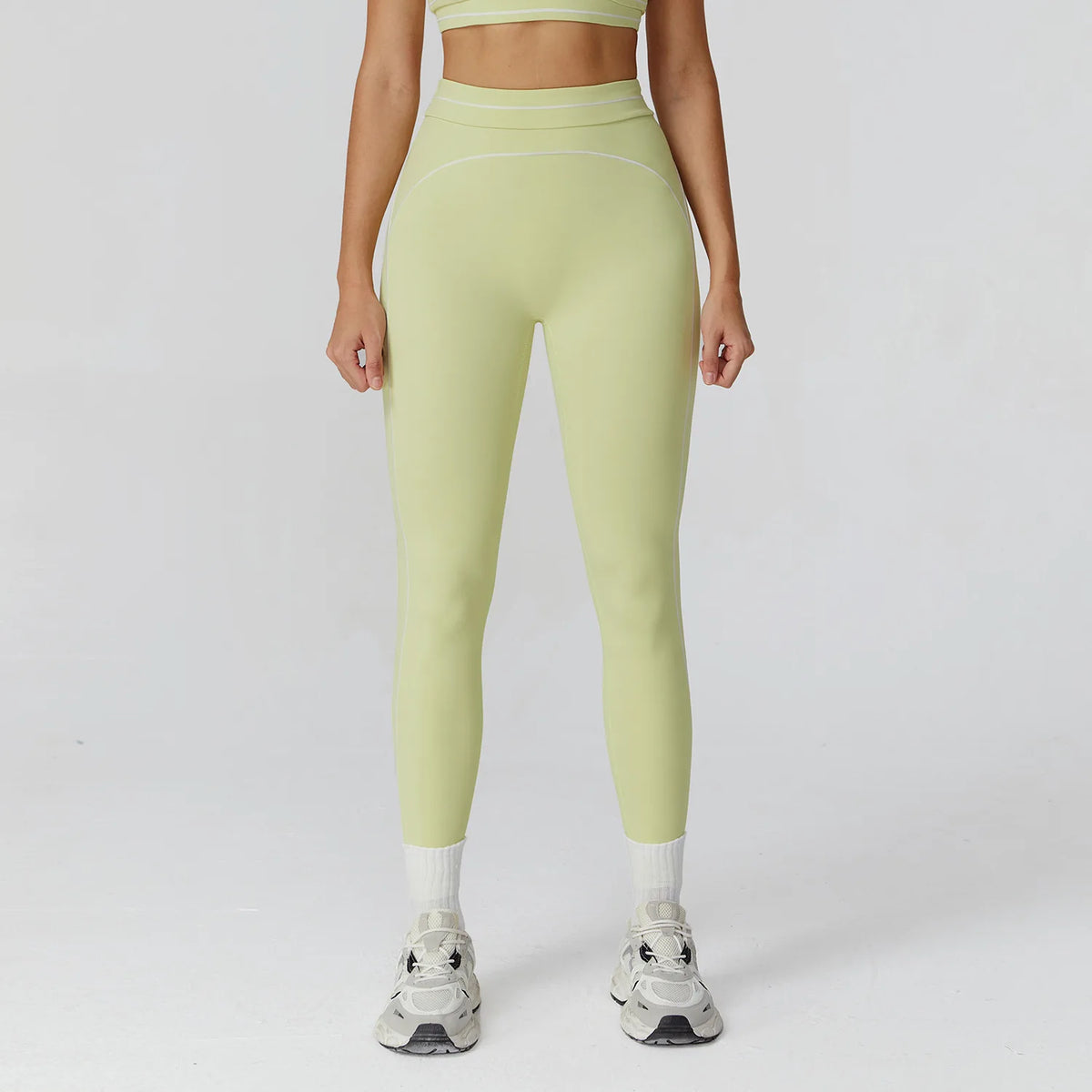 Rooftrellen 1PC Woman High Waisted Fitness Yoga Pants Summer Gym Running Sports Push Up Quick Drying Color Blocking Yoga Pants