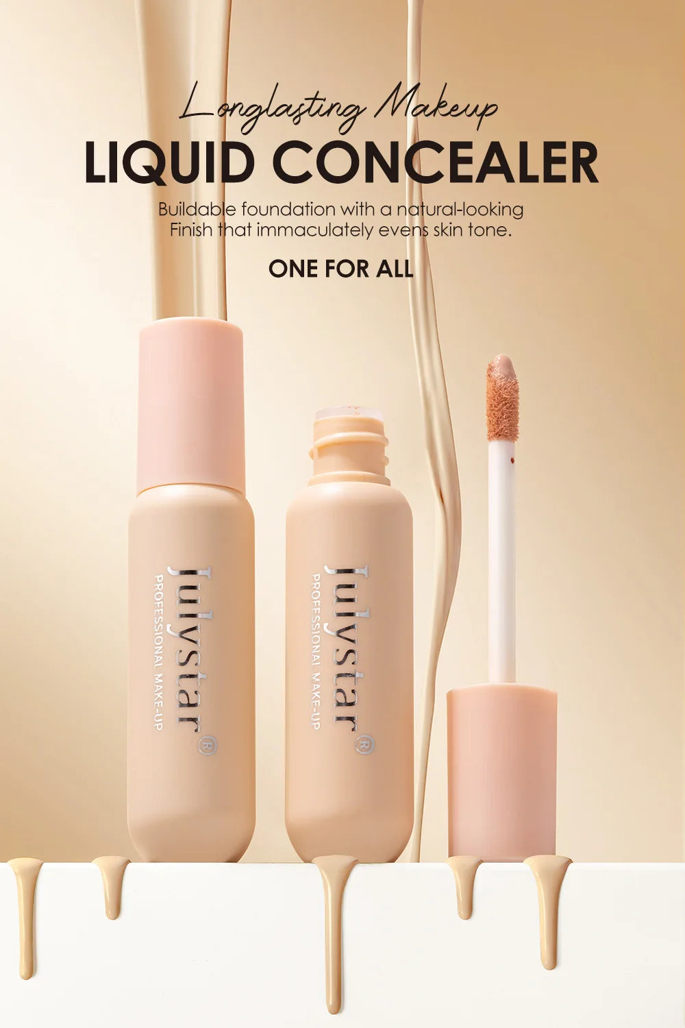 6 Colors Liquid Concealer Full Coverage for Acne Scars Tattoo Body Face Waterproof Long Lasting Easy Blend Korean Make Up