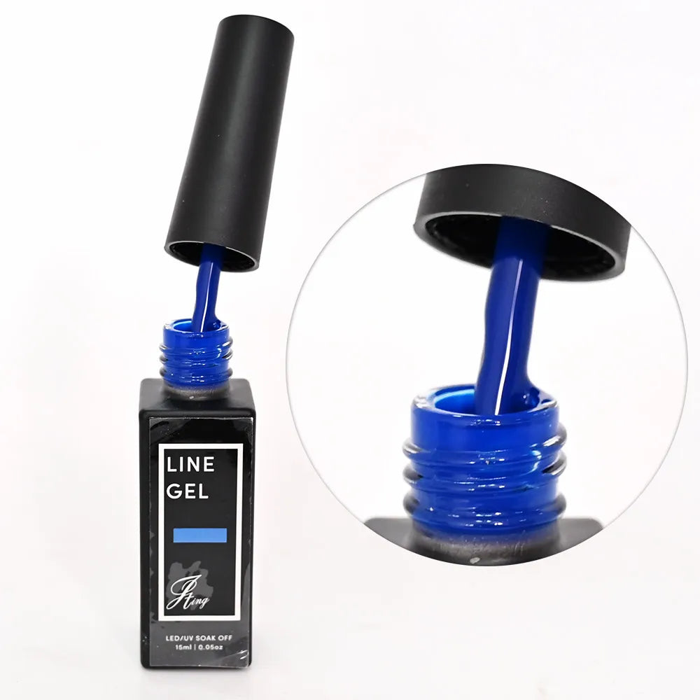 15ml/Bottle Liner Painting Gel Nail Polish Black Gold Silver Line Drawing Brush Nail Art Vernis White Black Nail Gel Varnish