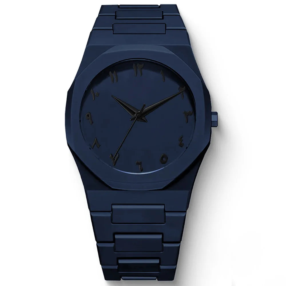New Simple Black Men’s Quartz Watch – Silicone Strap