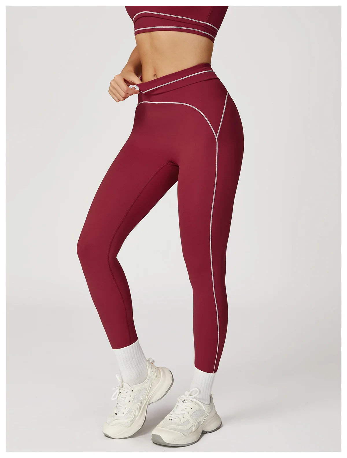 Rooftrellen 1PC Woman High Waisted Fitness Yoga Pants Summer Gym Running Sports Push Up Quick Drying Color Blocking Yoga Pants