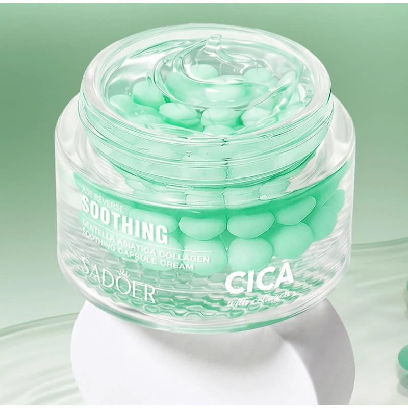 Collagen Asiatica Capsule Face Cream 60g PDRN Vitamin C Niacinamide Glow Plump Skin Cream Soothing And Hydrating Daily Skincare