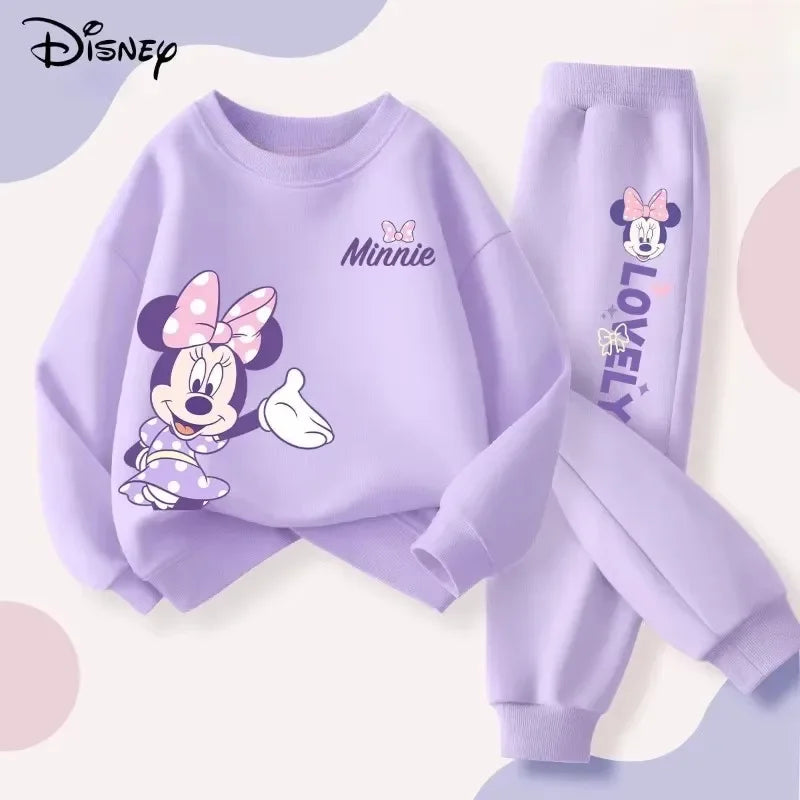 2025 Disney Spring Autumn Children's Clothing Sets Minnie Print Baby