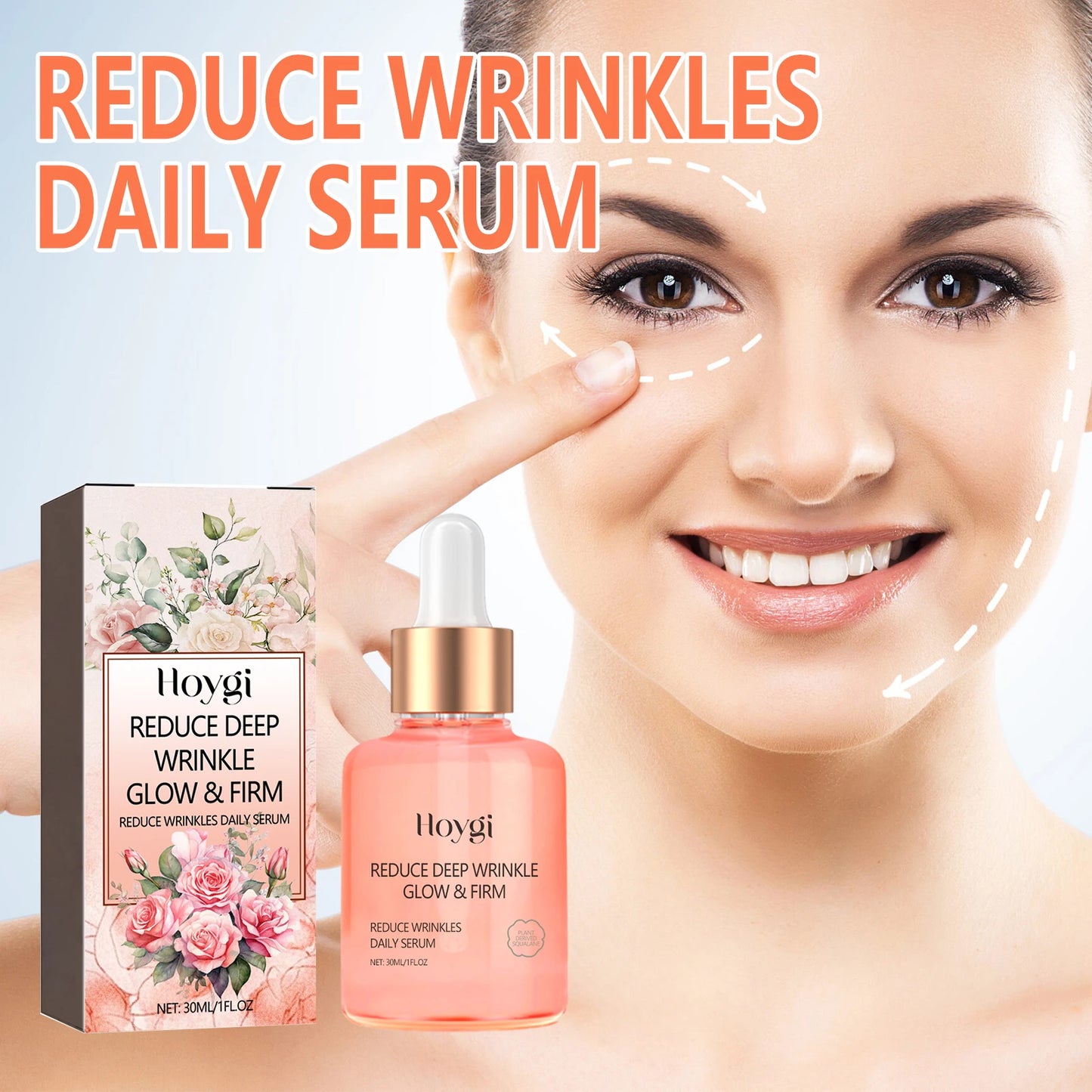 Rose Serum Moisturizing Shrink Pore Oil Control Anti Aging Hydration Rejuvenation Improve Dryness Brightening Nourishing Essence