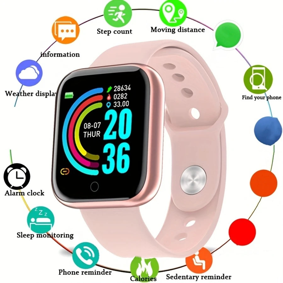 Smartwatch Women Wristwatches Smart Watch Message Fitness Monitor Bracelet Birthday Gift Electronic Clock For Android IOS