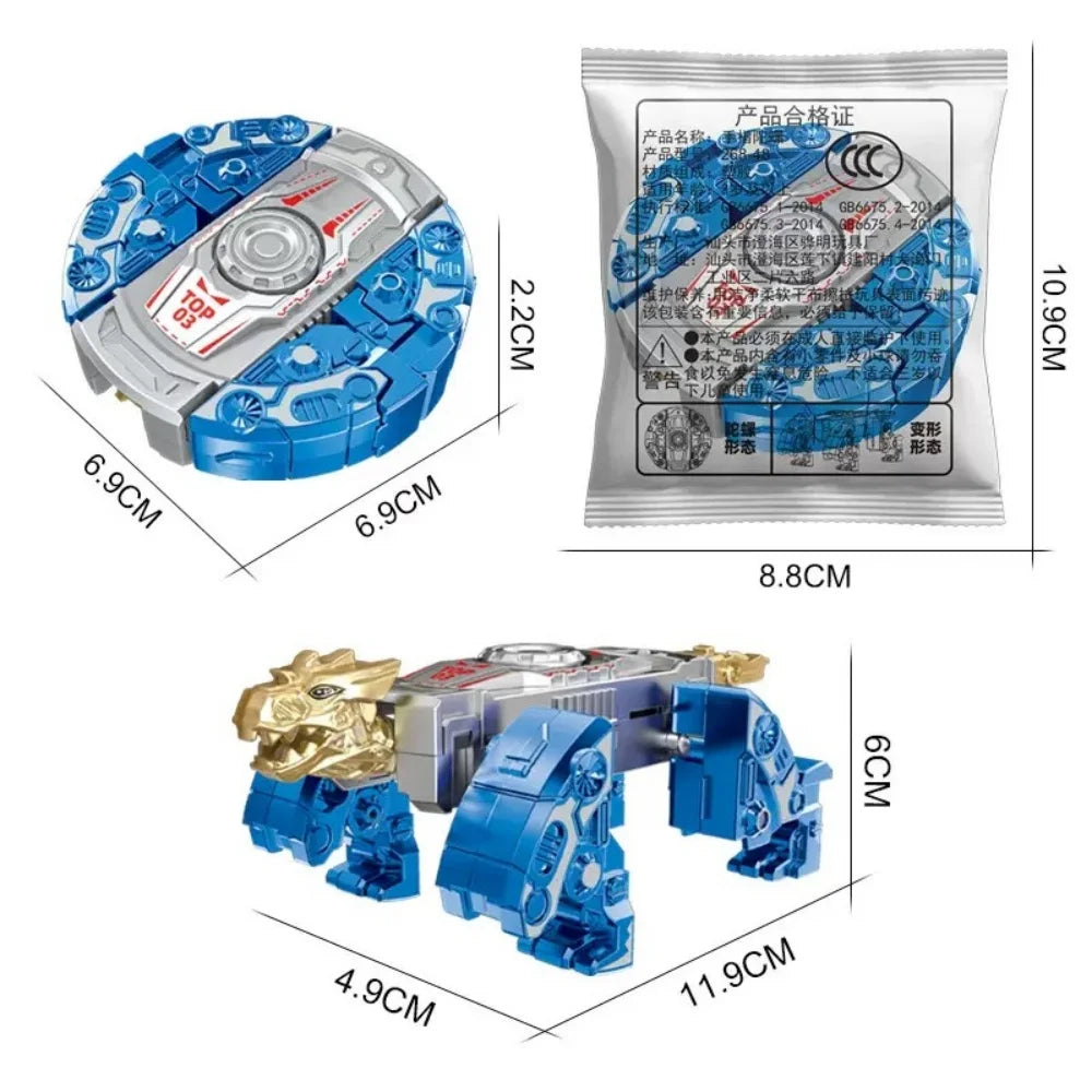 360° Rotating Deformation Robot Fingertip Gyro Toy