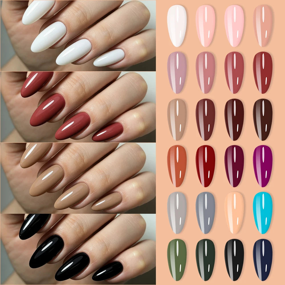 288Pcs Mixed Color Medium Almond False Nails Acrylic Full Cover Fake Nails for Women Wearable Press on Nails DIY Nail Extension