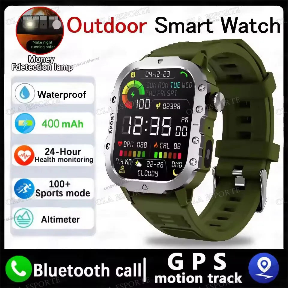 New LED Men's Smartwatch Bluetooth Talking Smartwatch Multi Sport Mode Health Monitor Outdoor Sport Smart Watch For Android