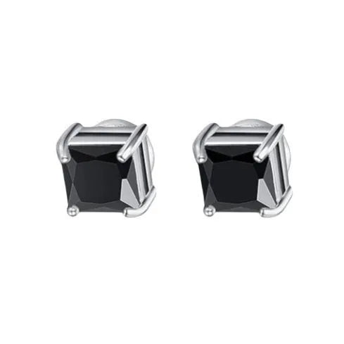 ZAKOL Crystal CZ Strong Magnetic Ear Stud Clip Earrings for Men Women Punk Round Zircon Magnet Earrings Non Piercing Jewelry