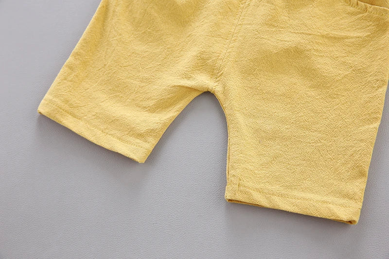 Baby Clothes Cool Pyramid Summer Short-sleeved Shirt Set