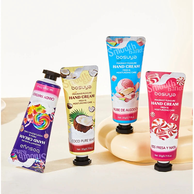 Hand Cream Lipstick Gift Box Coconut Candy Ice Cream Lasting Flavored Hand Cream Moisturizing And Hydrating Hand And Lip Care