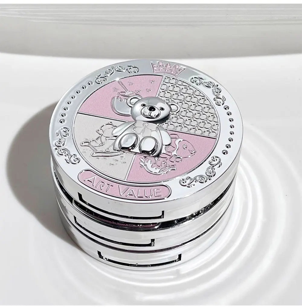 Art Value Bear Knight Soft Focus Pressed Powder Matte Natural Makeup Setting Makeup Brightening Makeup Loose Powder