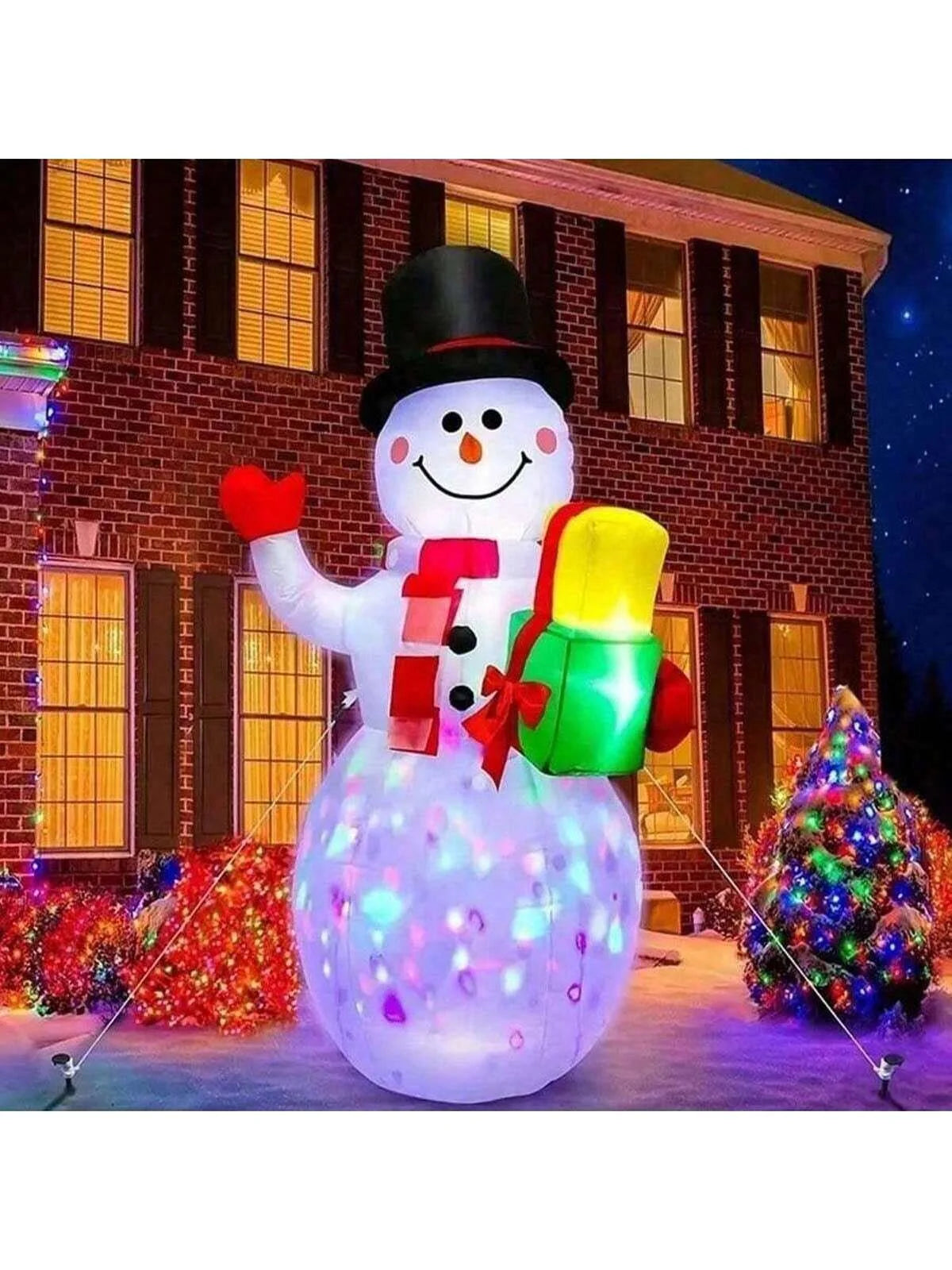 1.5M Christmas Inflatable Snowman USB Plug Outdoor Ornament Xmas Party New Year Party & Holiday DIY Decorations