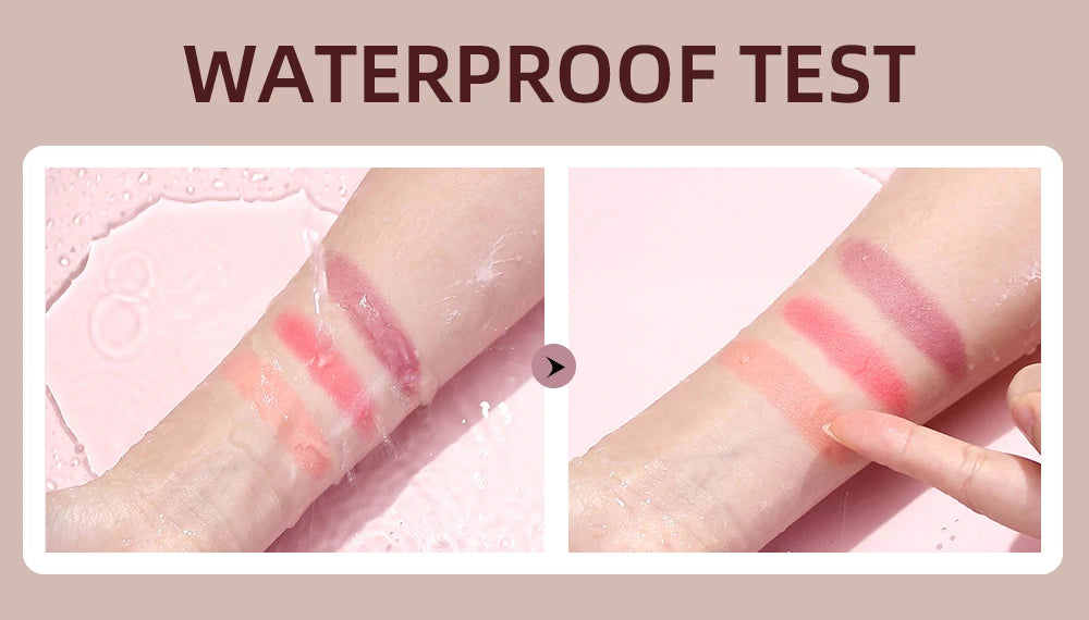 QIBEST Liquid Contour With Cushion Applicator Highlight Shimmer Natural Soft Moisturizing Cream Liquid Blush For Cheek Cosmetics