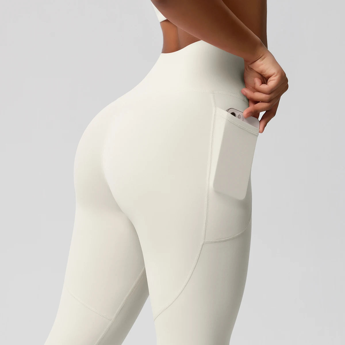 Summer 2PCS Women's Yoga Suit Solid Color High Stretch Slim Casual Long Sleeves Quick Drying Push Up Women Pockets Pants Set