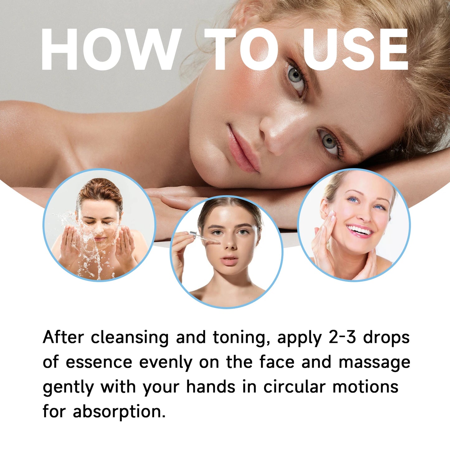 Copper Peptide Serum Fade Fine Lines Shrink Pores Skin Care Smoothing Firming Hyaluronic Acid Brightening Moisturizing Serum