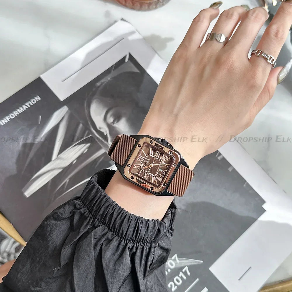 Square Vintage Roman Numeral Women’s Watch