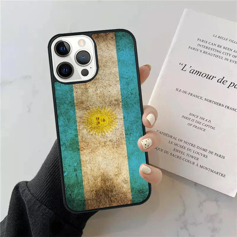 Argentina National Flag iPhone Case - غطاء آيفون بتصميم علم الأرجنتين