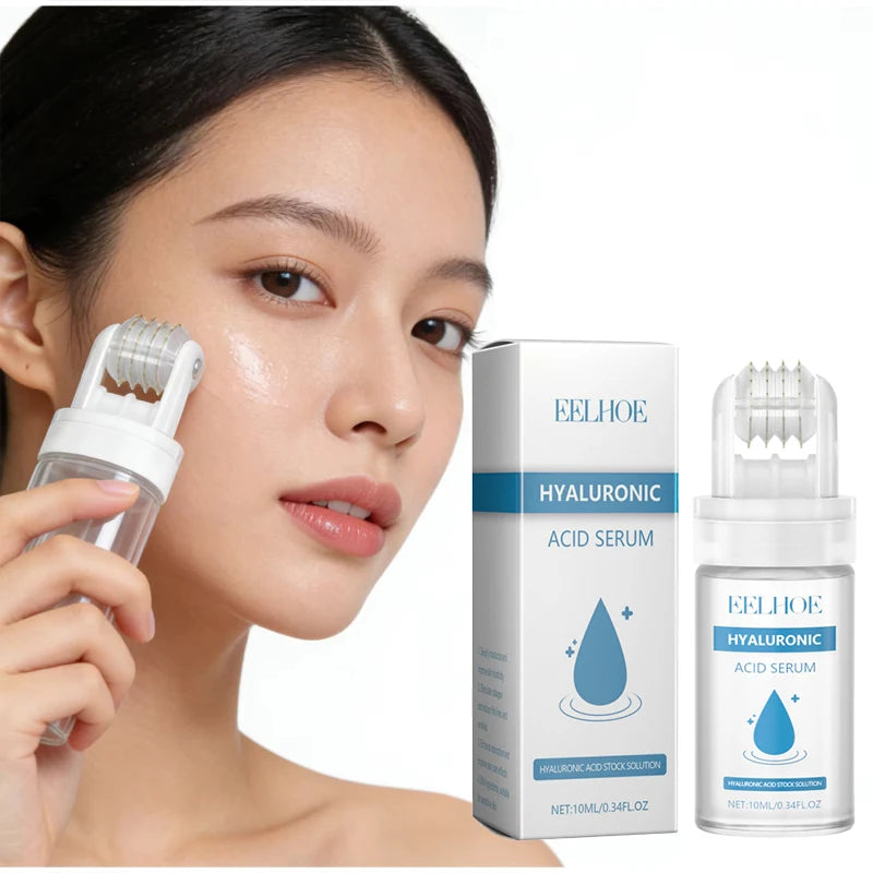 Deeply Hydrating Korean Facial Essence Set Hyaluronic Acid Microneedle Roller Skin Care Easily Absorbed Moisturizing Essence