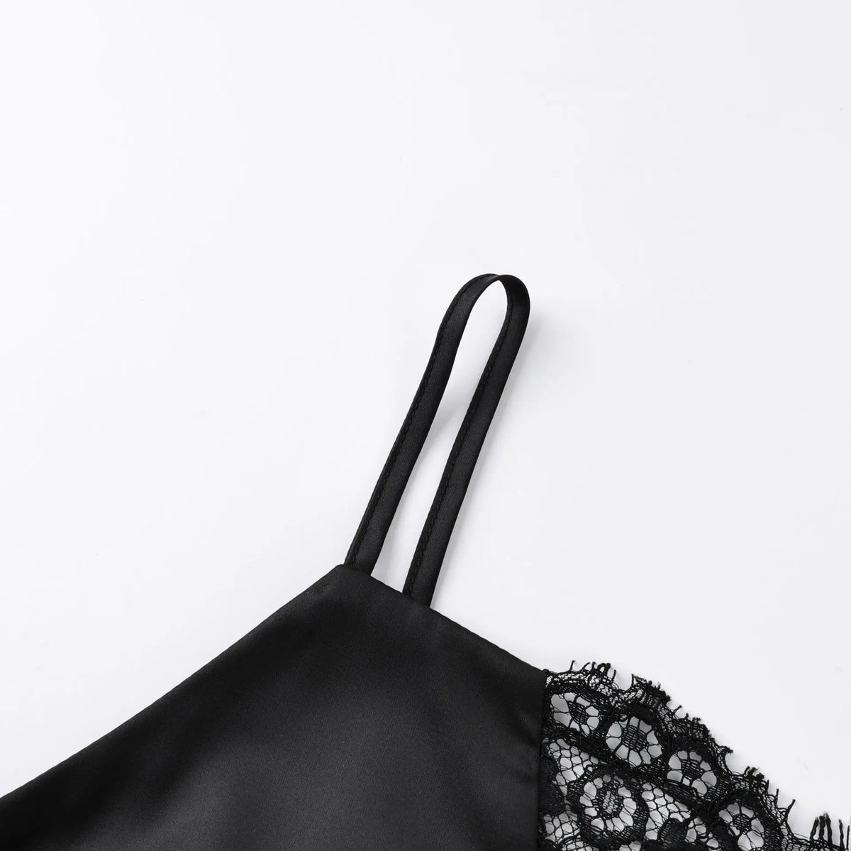 Women's Sexy Black Satin Slip Dress Patchwork Lace Hollow Out Sleeveless Dresses Party Club Ruffle Loose Backless Mini Dress