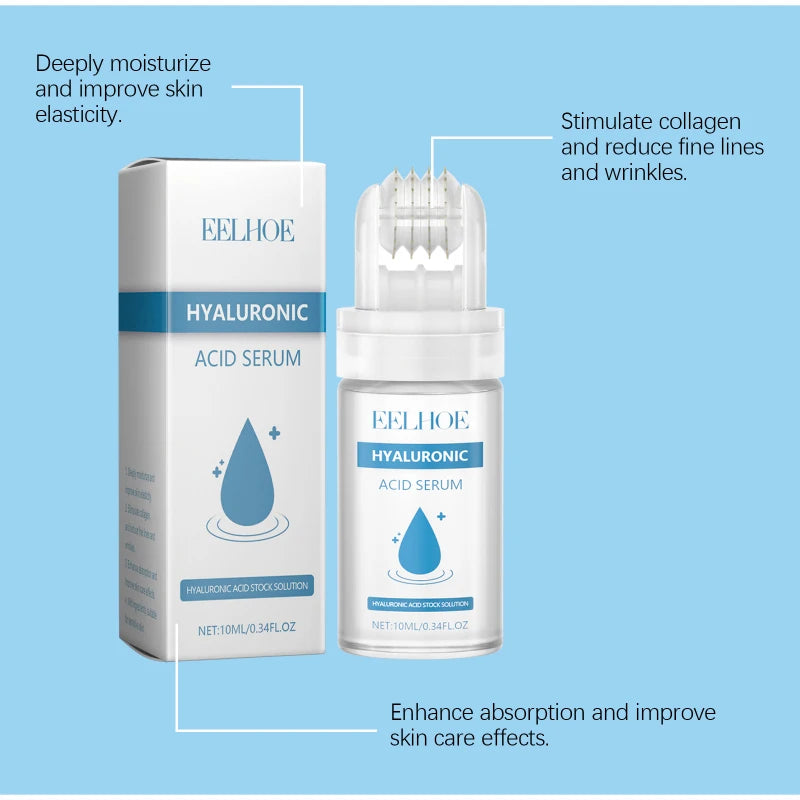 Deeply Hydrating Korean Facial Essence Set Hyaluronic Acid Microneedle Roller Skin Care Easily Absorbed Moisturizing Essence