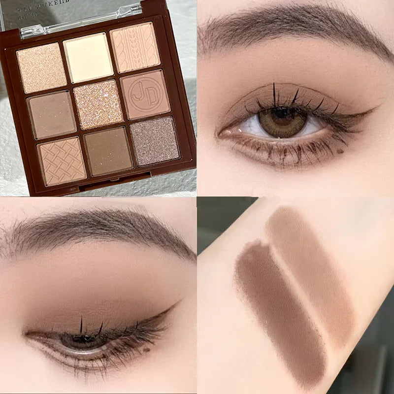 Chocolate Warm Brown Earth Eyeshadow Palette – 9 Shades